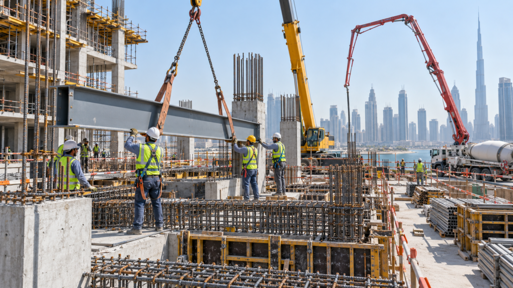 building construction project in the UAE